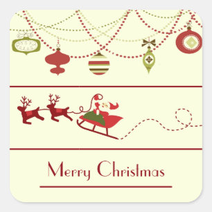 Alt modische Weihnachten - Square Sticker