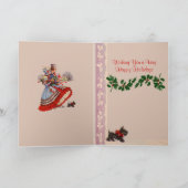 Alt modische Weihnachts-Einkaufskarte Feiertagskarte (Innenseite)