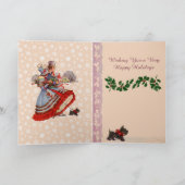 Alt modische Weihnachts-Einkaufskarte Feiertagskarte (Innenseite)