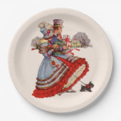 Alt modische Weihnachts-Einkaufspapier-Teller Pappteller (Vorderseite)