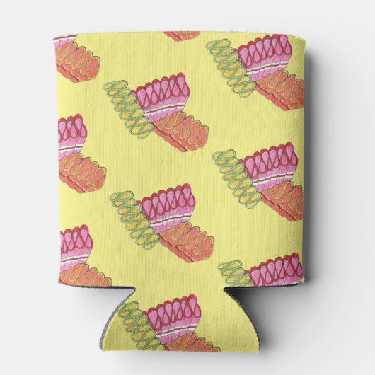 Alt-modische Weihnachts-Ribbon Candy Holiday Sweet Dosenkühler (Rückseite)