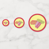 Alt-modische Weihnachts-Ribbon Candy Holiday Sweet Konfetti (Vorderseiten)