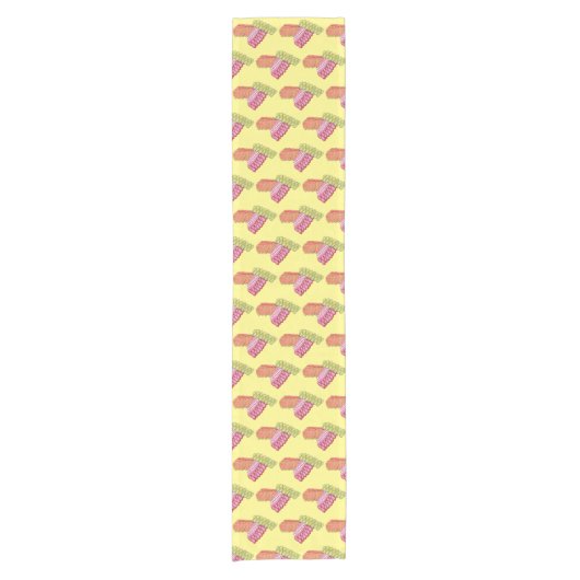 Alt-modische Weihnachts-Ribbon Candy Holiday Sweet Kurzer Tischläufer (Vorderseite)