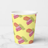 Alt-modische Weihnachts-Ribbon Candy Holiday Sweet Pappbecher (Rückseite)