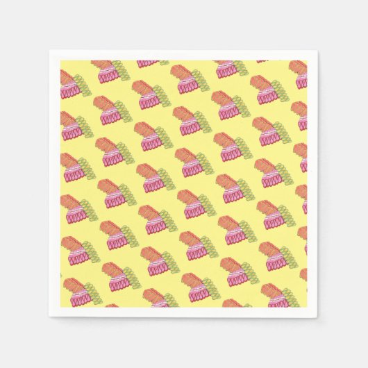 Alt-modische Weihnachts-Ribbon Candy Holiday Sweet Serviette (Vorderseite)