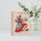 Alt modische Weihnachts-Shopping Postkarte (Stehend Vorderseite)