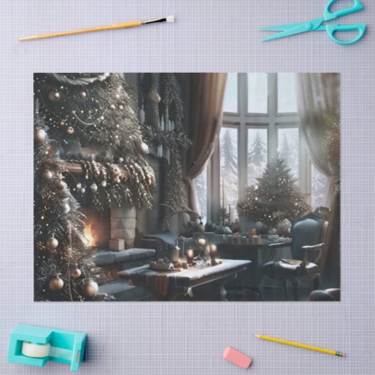 Alt modische Weihnachtsgeschenkwrap Seidenpapier (Basteln)