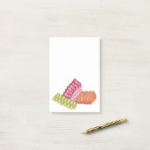 Alt-modische Weihnachtslieder mit Ribbon-Bonbonbon Post-it Klebezettel (Auf Schreibtisch)