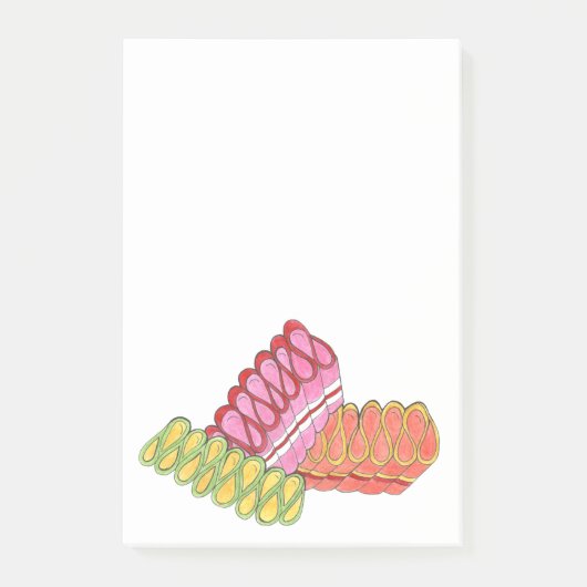 Alt-modische Weihnachtslieder mit Ribbon-Bonbonbon Post-it Klebezettel (Vorderseite)