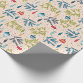 Alt modische Weihnachtsschmuck mit Baumhaufen Geschenkpapier (Ecke)