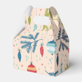 Alt modische Weihnachtsschmuck mit Baumhaufen Geschenkschachtel (Rückseite)