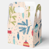 Alt modische Weihnachtsschmuck mit Baumhaufen Geschenkschachtel (Geöffnet)