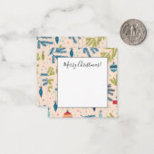 Alt modische Weihnachtsschmuck mit Baumhaufen Mitteilungskarte (Vorderseite/Rückseite Beispiel)