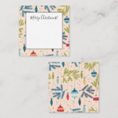 Alt modische Weihnachtsschmuck mit Baumhaufen Mitteilungskarte (Vorne/Hinten)