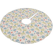 Alt modische Weihnachtsschmuck mit Baumhaufen Polyester Weihnachtsbaumdecke (Schrägansicht)