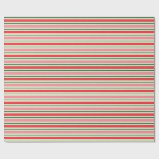 Alt modische Weihnachtsstreifen Muster Rosa Rot Geschenkpapier (Flach)