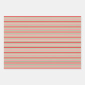 Alt modische Weihnachtsstreifen Muster Rosa Rot Geschenkpapier Set (Vorderseite 2)