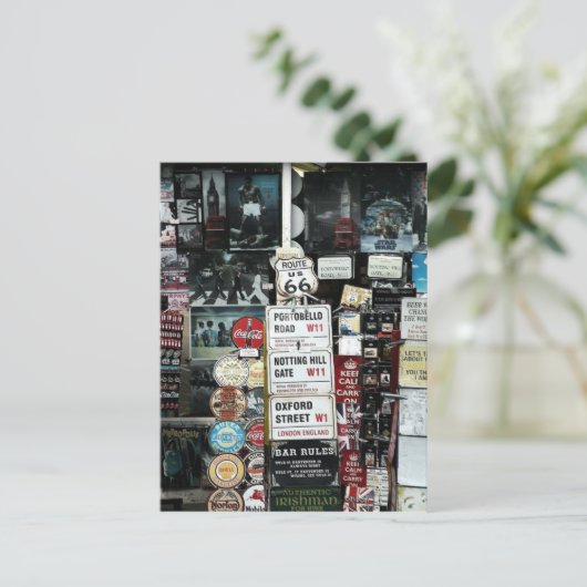 Alt modische Zeichen Postkarte (Stehend Vorderseite)