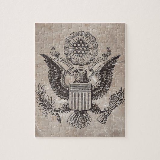 Alt modischer amerikanischer Wappen-Puzzle Puzzle (Vertikal)