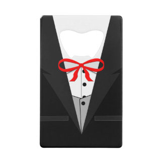 Alt modischer Black Tuxedo Geldbeutel Flaschenöffner