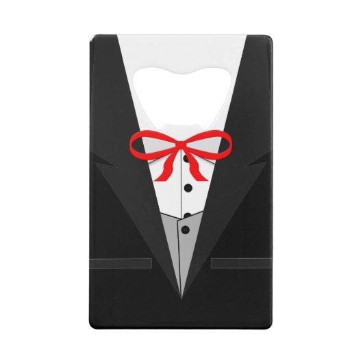 Alt modischer Black Tuxedo Geldbeutel Flaschenöffner (Vorderseite)