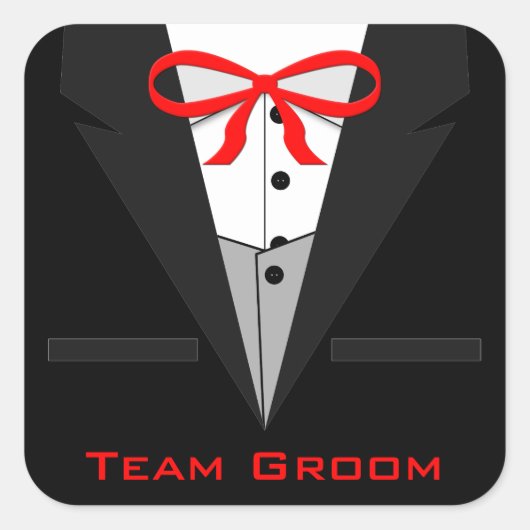 Alt modischer Black Tuxedo Quadratischer Aufkleber (Vorderseite)