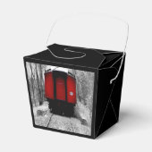 Alt modischer Dampfzug mit Red Caboose Geschenkschachtel (Vorderseite)