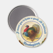 Alt modischer Erntedank Round Magnet (Vorderseite/Rückseite)