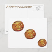 Alt modischer Halloween-Jack-O-Lantern Postkarte (Vorne/Hinten)