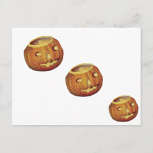 Alt modischer Halloween-Jack-O-Lantern Postkarte