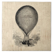 Alt modischer Heißluftballon Fliese (Vorderseite)