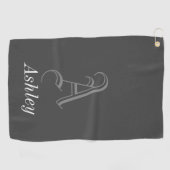 Alt modischer Individuelle Name und Anfangsbuchsta Golfhandtuch (Horizontal)