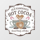 Alt modischer Kakao Fensteraufkleber (Blatt)