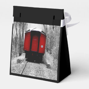 Alt modischer Red Steam Train Geschenkschachtel