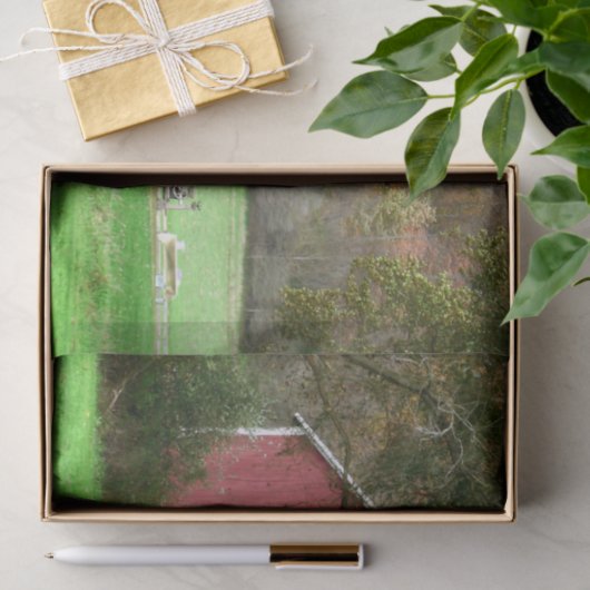 Alt modischer Roter Stall im Amphiland Seidenpapier (Geschenk)