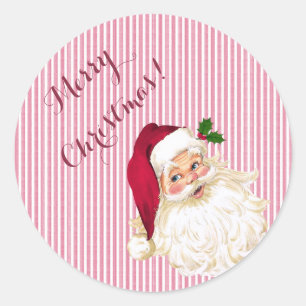 Alt modischer Santa Claus Classic Round Sticker