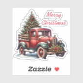 Alt-modischer Vintager Weihnachtsfahrer Aufkleber (Blatt)