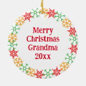 Alt-modischer Vintager Weihnachtsfahrer Keramik Ornament (Hinten)