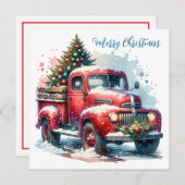 Alt-modischer Vintager Weihnachtsfahrer Mitteilungskarte (Vorne/Hinten)