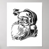 Alt modischer Vintager Weihnachtsmann Poster (Vorne)