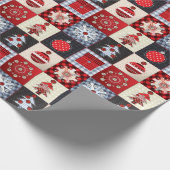 Alt modischer Weihnachtskittel Geschenkpapier (Ecke)
