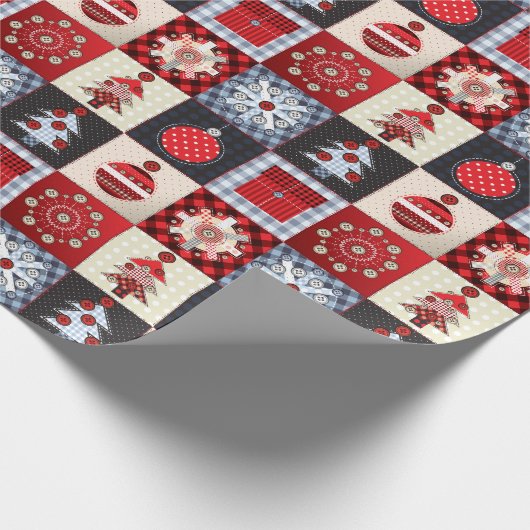 Alt modischer Weihnachtskittel Geschenkpapier (Ecke)