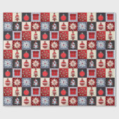 Alt modischer Weihnachtskittel Geschenkpapier (Flach)