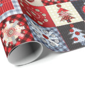 Alt modischer Weihnachtskittel Geschenkpapier (Rolleneckpunkt)