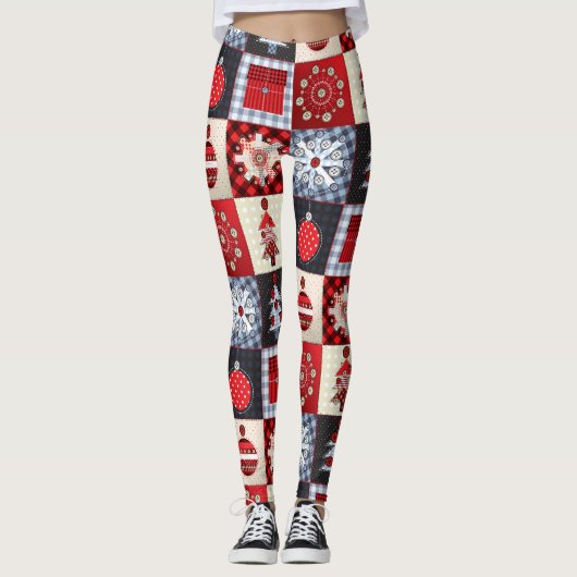 Alt modischer Weihnachtskittel Leggings (Vorderseite)