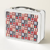 Alt modischer Weihnachtskittel Metall Brotdose (Rückseite)