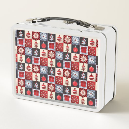 Alt modischer Weihnachtskittel Metall Brotdose (Rückseite)