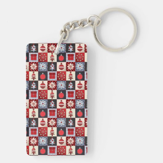 Alt modischer Weihnachtskittel Schlüsselanhänger (Rückseite)