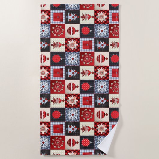 Alt modischer Weihnachtskittel Strandtuch (Vorderseite)