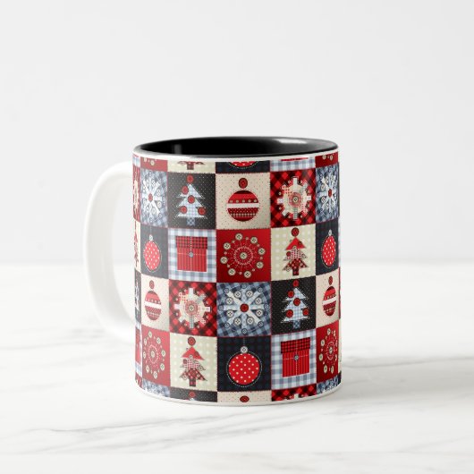 Alt modischer Weihnachtskittel Zweifarbige Tasse (Vorderseite Links)